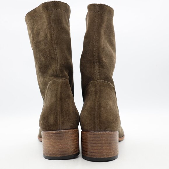 Alberto Fermani Olive Green Suede Women's EU Size 38 Pull On Boots Made in Italy - Picture 5 of 9